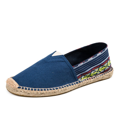 Eline | Gestreifte Espadrilles aus gebürstetem Canvas
