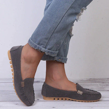 Damen Denim Flats Jeans Schuhe