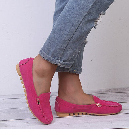Damen Denim Flats Jeans Schuhe