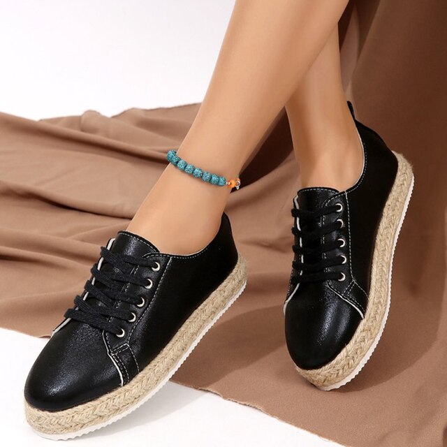 Metallische Espadrille-Schnürschuhe