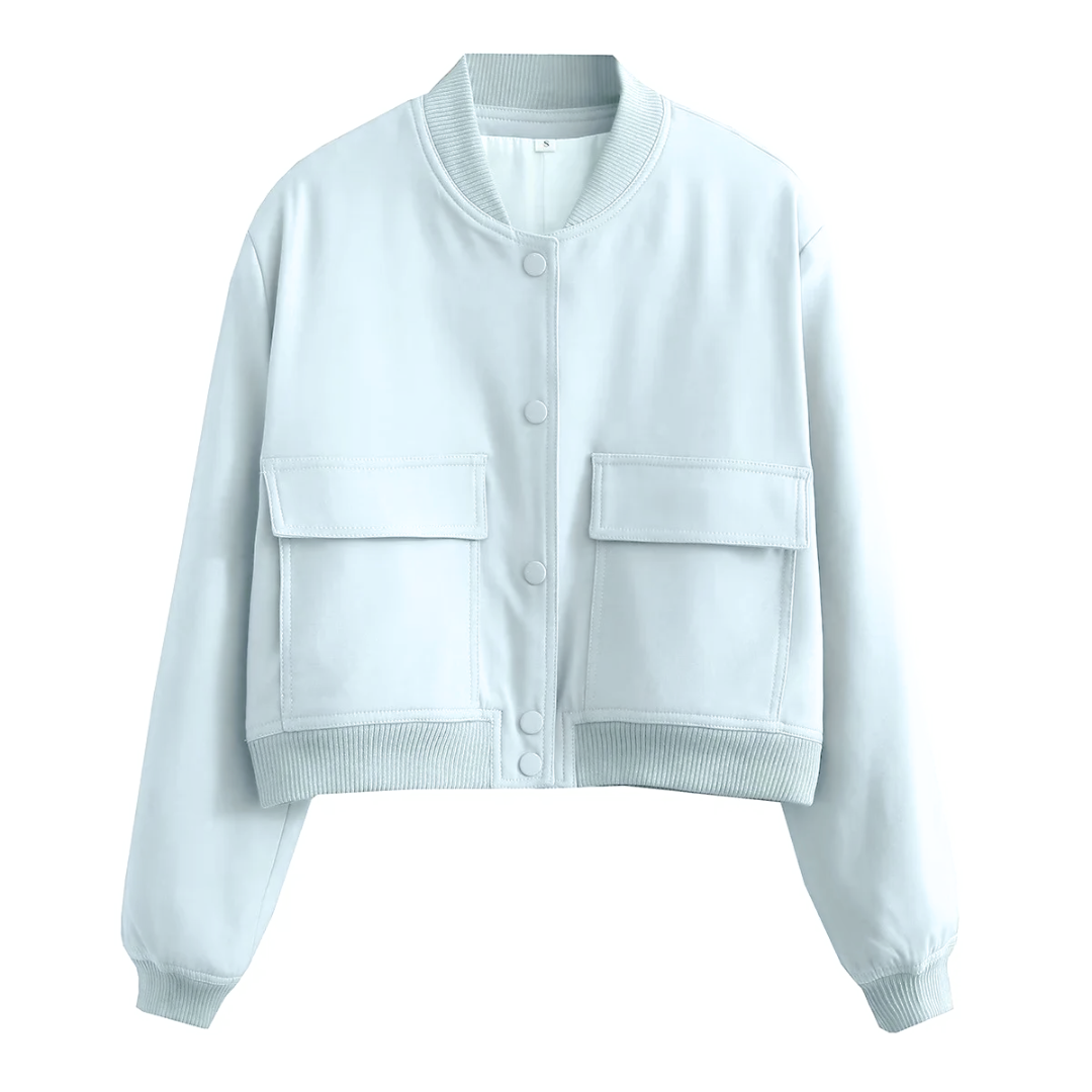 Crystal Cropped Varsity Jacket | Stylisch & lässig