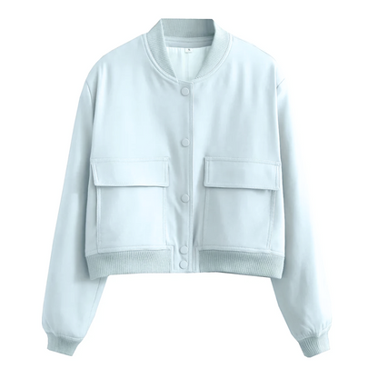 Crystal Cropped Varsity Jacket | Stylisch & lässig