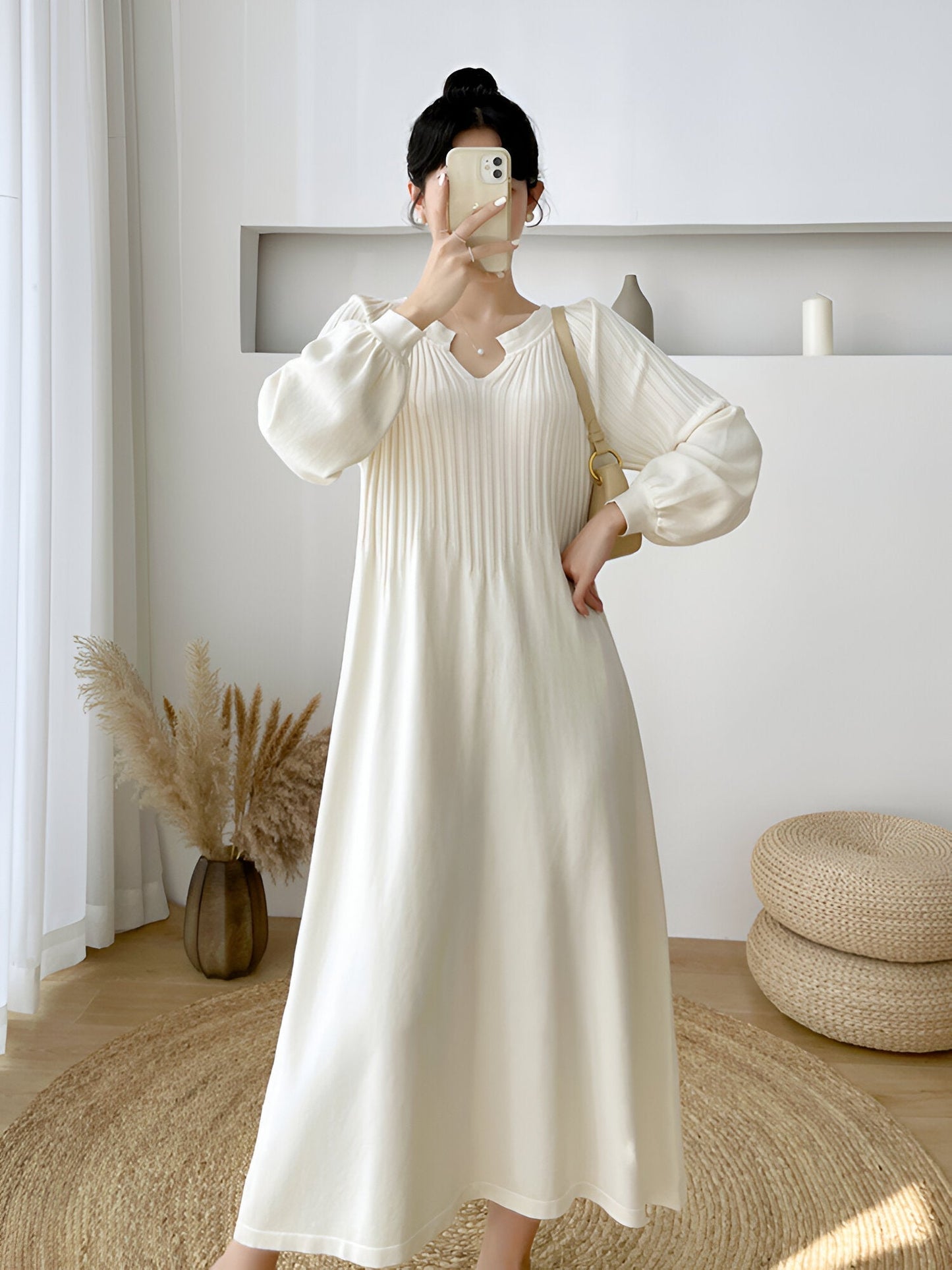 Waltraud | Bequemes & modisches Strickkleid in Übergröße