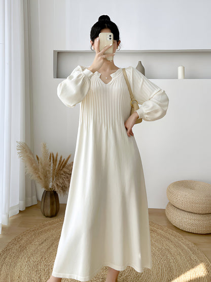 Waltraud | Bequemes & modisches Strickkleid in Übergröße