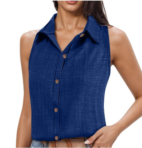 Ärmellose Bluse - Elegantes & atmungsactivees Material