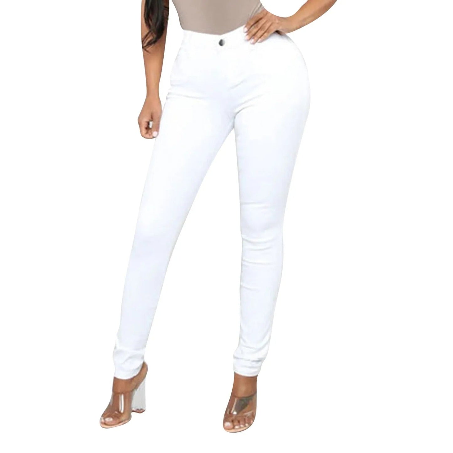 Adeline - Lässige, elastische Jeans mit hoher Taille