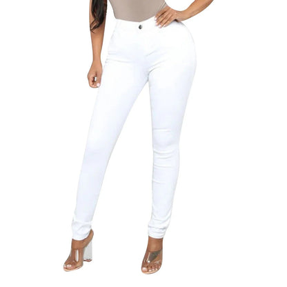 Adeline - Lässige, elastische Jeans mit hoher Taille