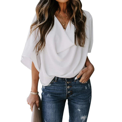 Nellie - Drapierte Bluse für Frauen - Elegant & vielseitig