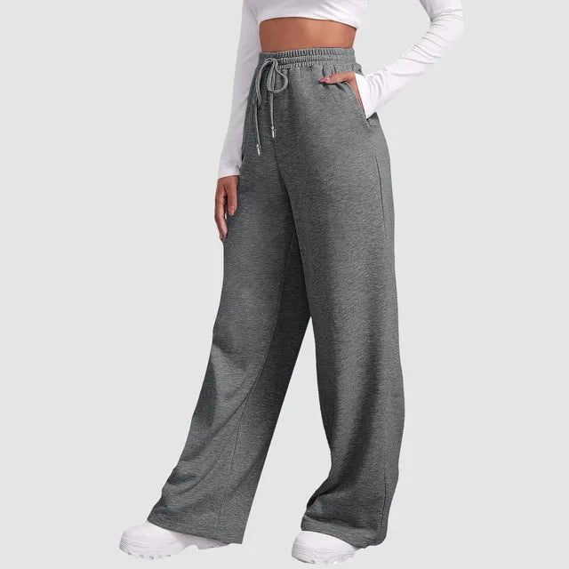 Shiela - Jogginghose gefütterte Hose mit weiten Beinen für Frauen