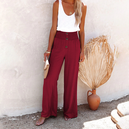 HILLA - Weite Hose mit hoher Taille