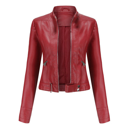 Stylische Lederjacke für Frauen mit Gürtel
