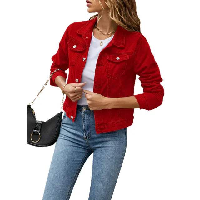 Denim Jacket Ladies - Stylisch - Langlebig und bequem - Perfekt für Frühling und Sommer