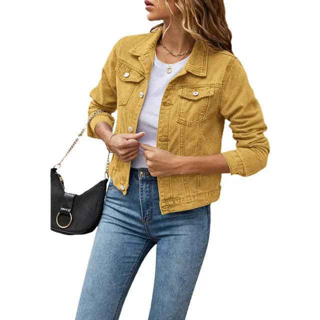 Denim Jacket Ladies - Stylisch - Langlebig und bequem - Perfekt für Frühling und Sommer