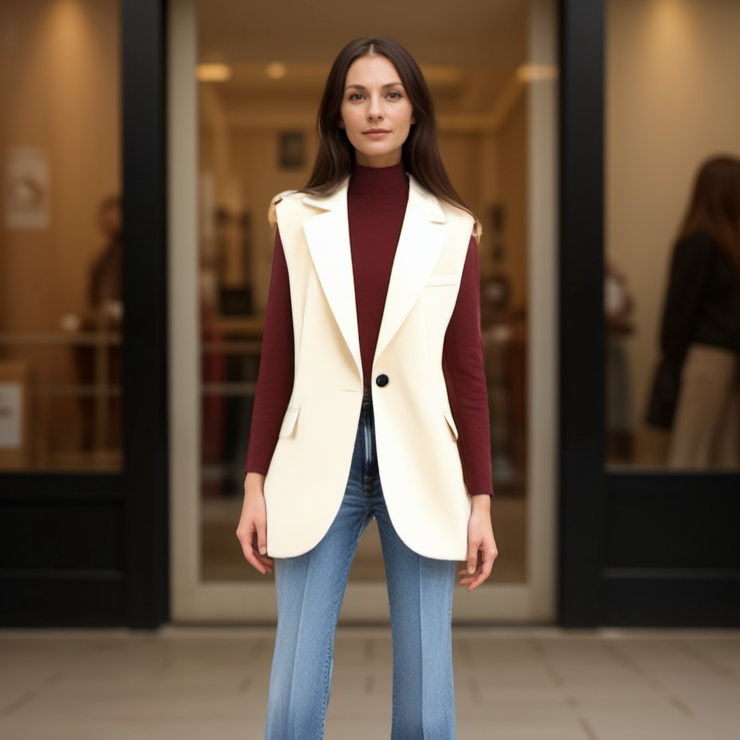 Iris - Stylischer ärmelloser Blazer für Frauen
