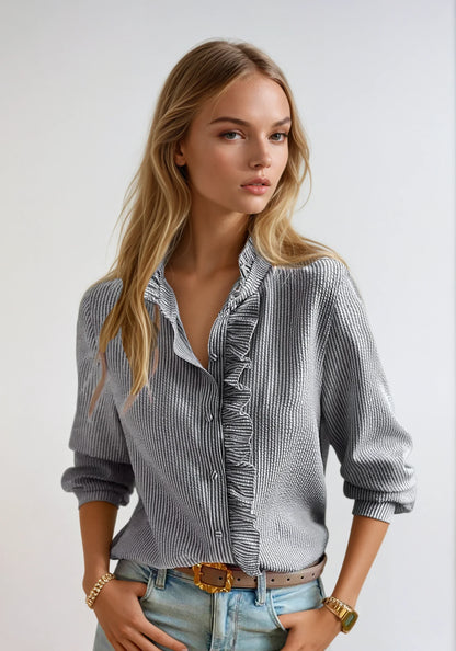 Helah - Bluse mit Rüschen für Frauen - Feminin & Stylisch
