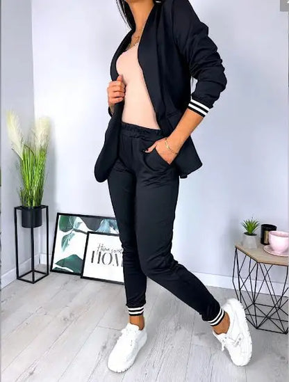 Jira - Doppelknöpfiger Blazer-Hosenanzug für Frauen