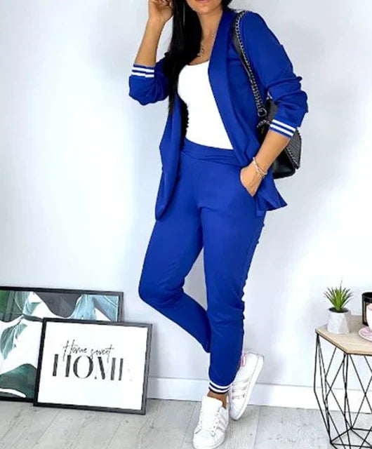 Jira - Doppelknöpfiger Blazer-Hosenanzug für Frauen