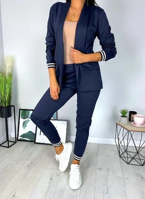 Jira - Doppelknöpfiger Blazer-Hosenanzug für Frauen