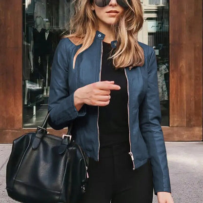 Sannela - Klassische Lederjacke für Damen