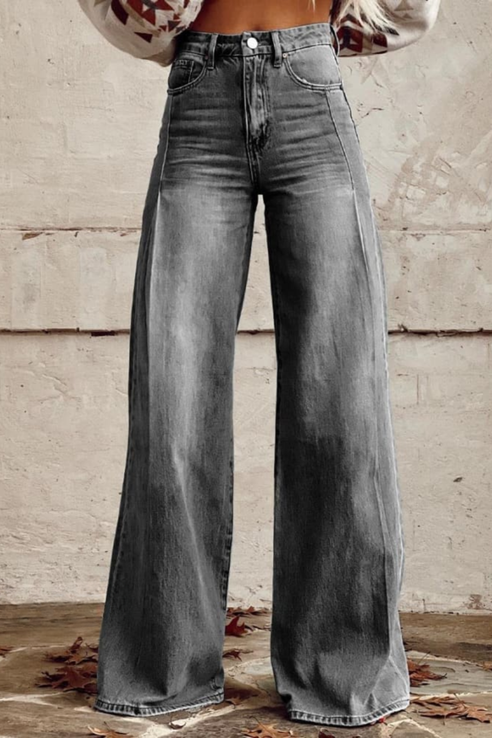 Vintage-Boho-Stoffhose für Damen
