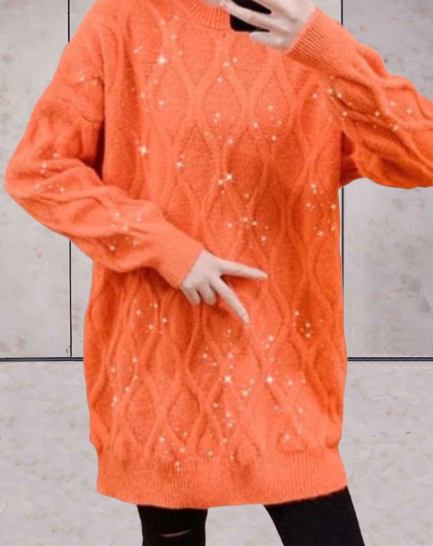 Ingrid - Eleganter Strickpullover mit Rundhalsausschnitt und Pailletten für Frauen