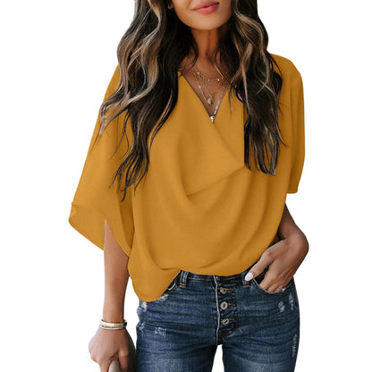 Nellie - Drapierte Bluse für Frauen - Elegant & vielseitig