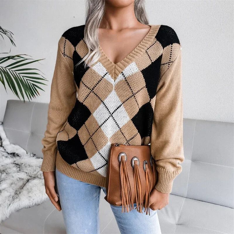 Charlize | Kuscheliger Strickpullover mit V-Ausschnitt
