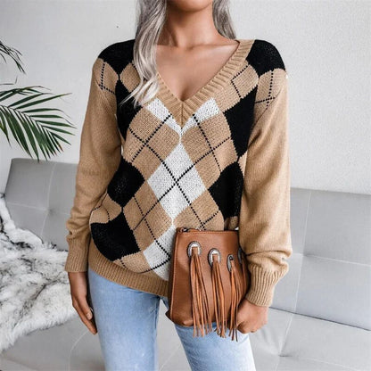 Charlize | Kuscheliger Strickpullover mit V-Ausschnitt