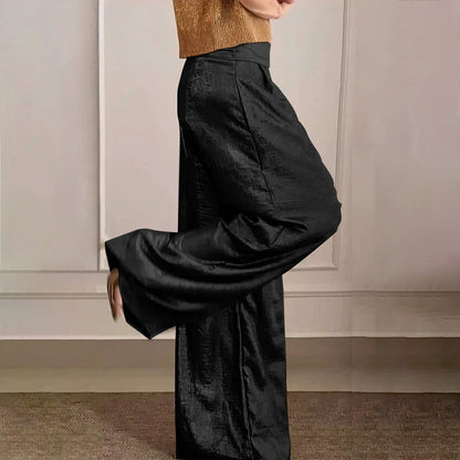 Frühling-Lässige Vintage-Hose-in-Metallic-Farben-für-Damen