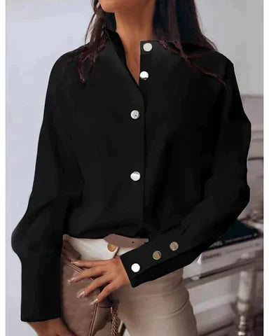 Weronika Bluse | Langarm-Knotenbluse