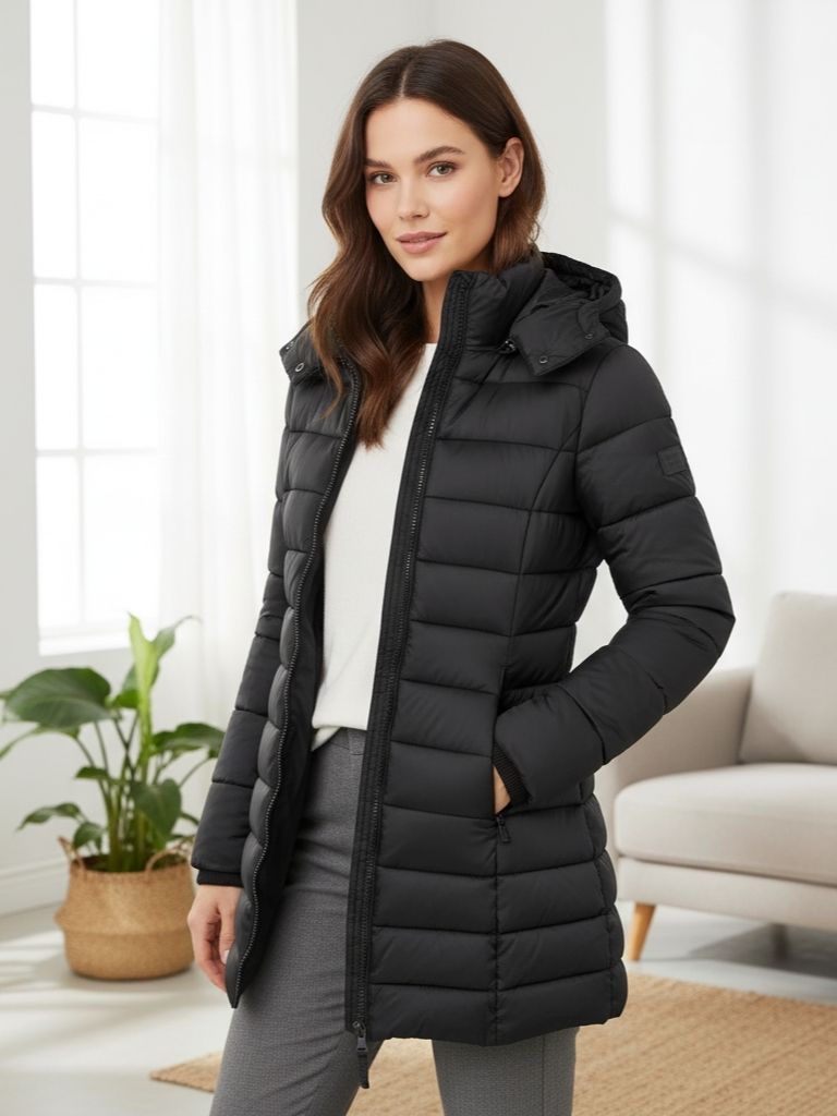 Zara | Schicke und bequeme Daunenjacke mit Kapuze für Damen