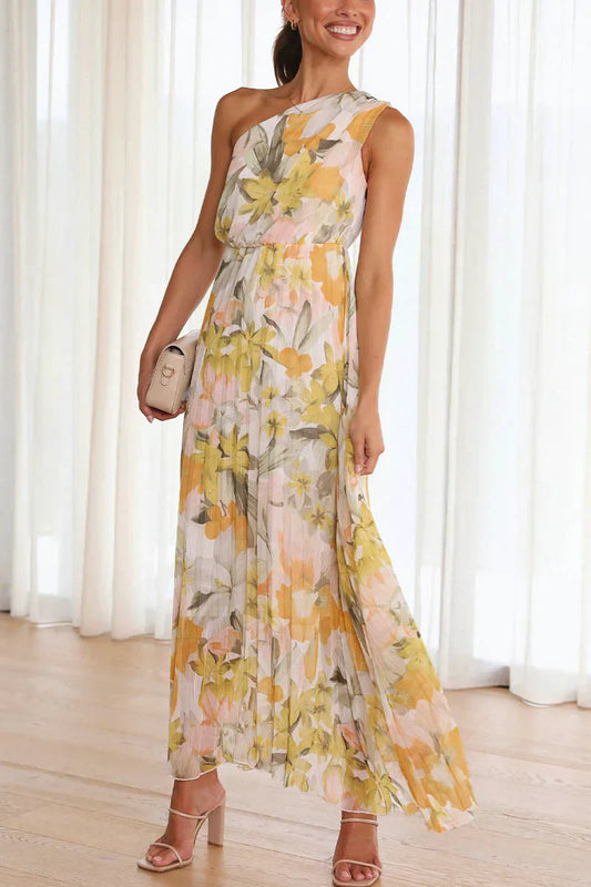 Zaynab - Bedrucktes asymmetrisches Kleid
