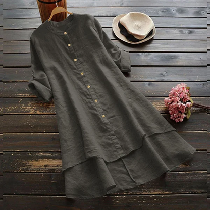 Zoelle - Übergroßes Sommerkleid aus Baumwolle und Leinen