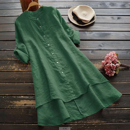 Zoelle - Übergroßes Sommerkleid aus Baumwolle und Leinen
