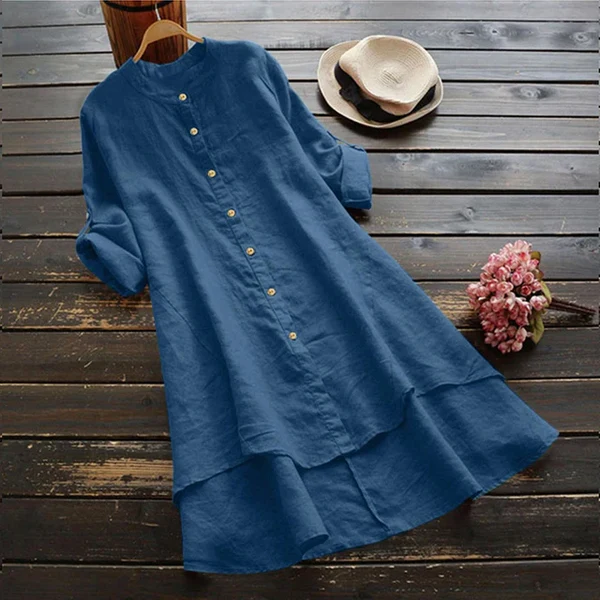 Zoelle - Übergroßes Sommerkleid aus Baumwolle und Leinen