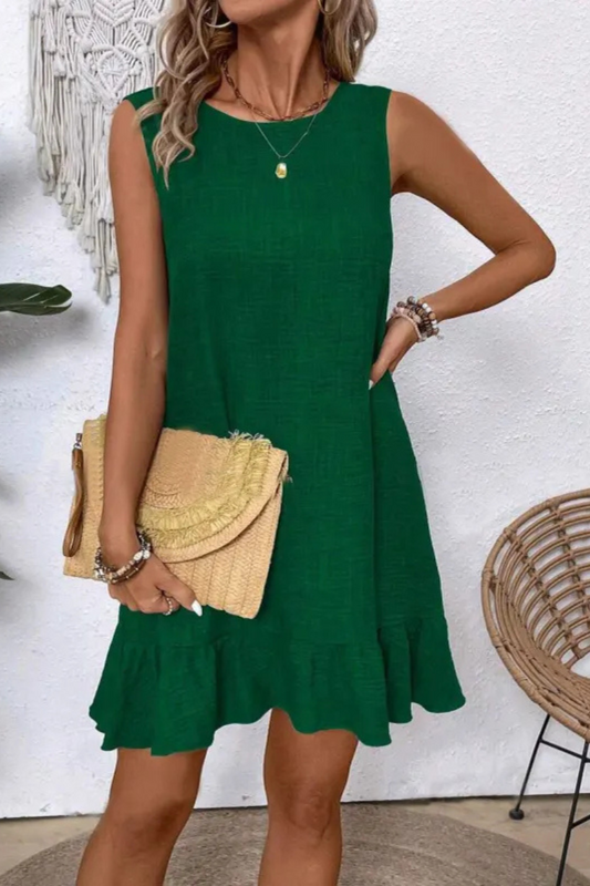 Zuri | Sommer Lockeres Rüschenkleid