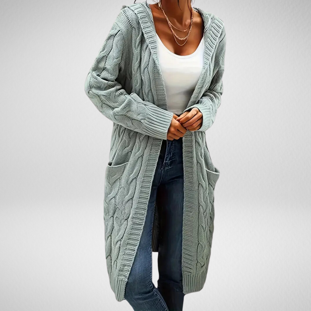 Aventora™ | Weiche Strickjacke mit Kapuze und Taschen