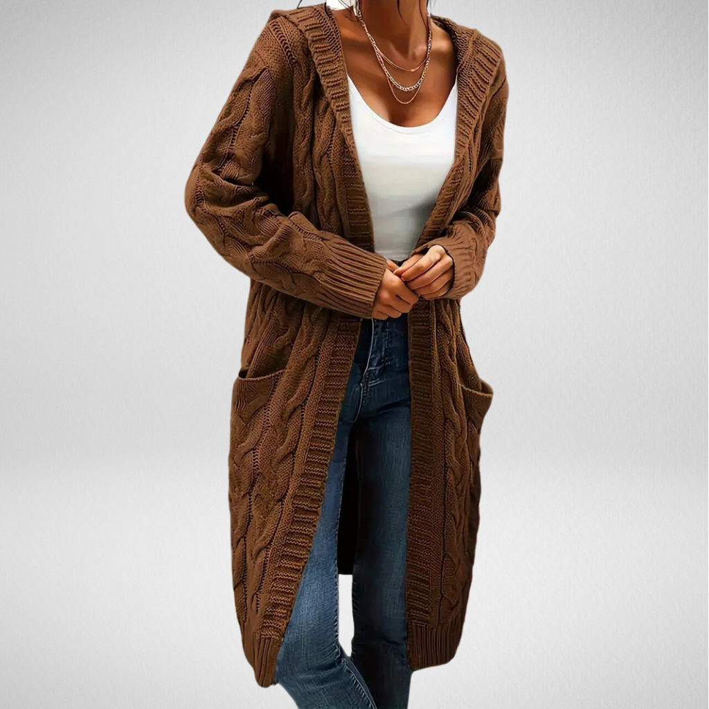 Aventora™ | Weiche Strickjacke mit Kapuze und Taschen