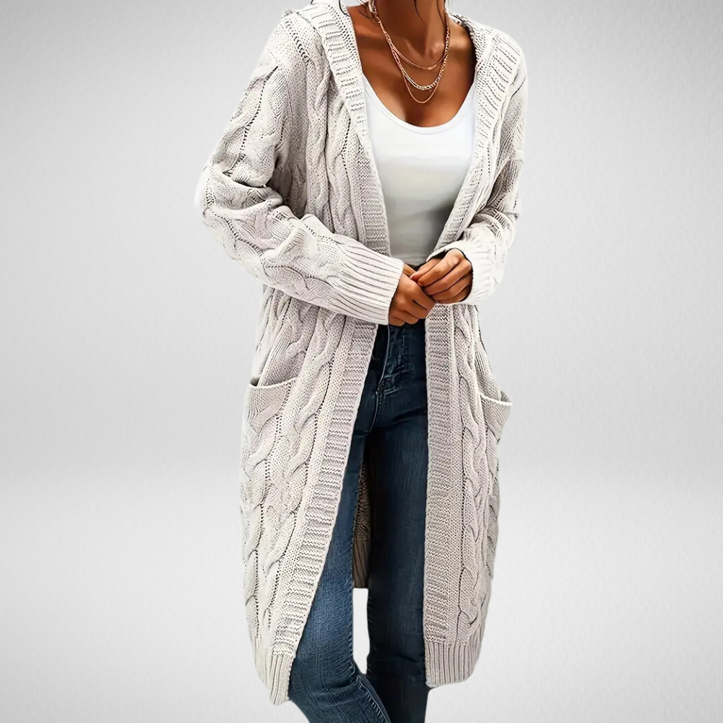 Aventora™ | Weiche Strickjacke mit Kapuze und Taschen