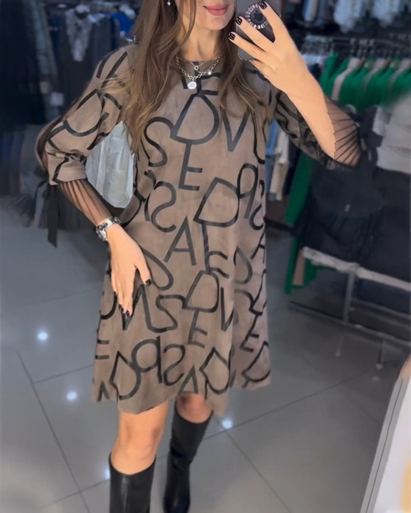 A-Linien Kleid - Schlicht - Baumwollmischung mit Spitze - Ideal für Herbst und Winter