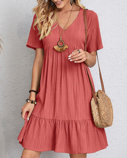 Kleid in A-Linie - Einfach - Baumwollmischung - Perfekt für Frühling, Sommer und Herbst