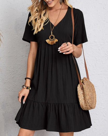 Kleid in A-Linie - Einfach - Baumwollmischung - Perfekt für Frühling, Sommer und Herbst