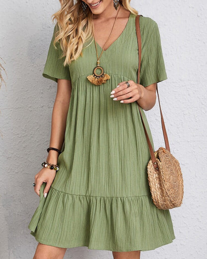 Kleid in A-Linie - Einfach - Baumwollmischung - Perfekt für Frühling, Sommer und Herbst