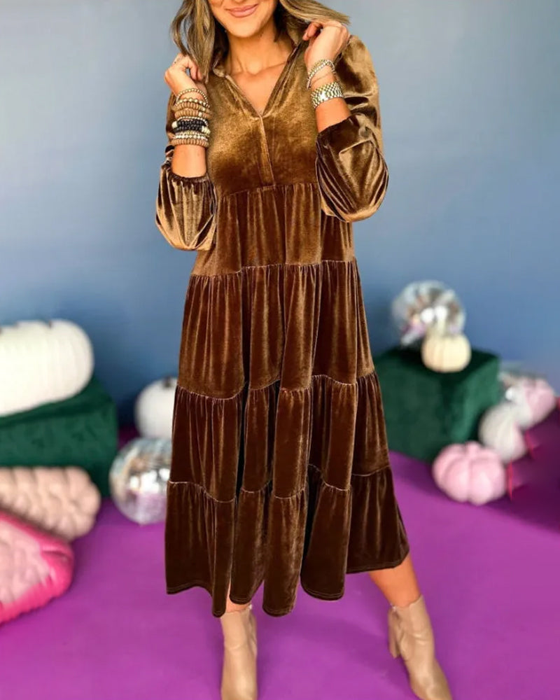 A-Linien-Kleid - Einfach - Plüsch - Perfekt für Frühling und Herbst