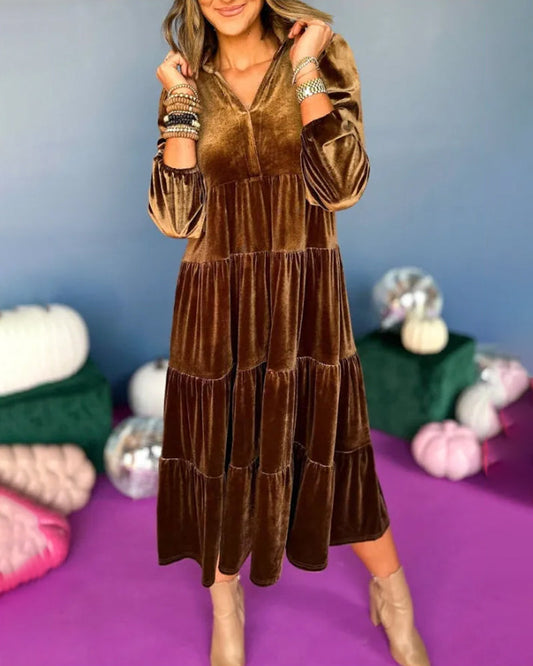 A-Linien-Kleid - Einfach - Plüsch - Perfekt für Frühling und Herbst