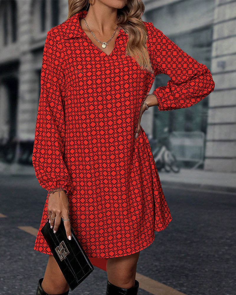 A-Linien Kleid - Einfach - Polyester, Elasthan - Perfekt für Frühling und Herbst
