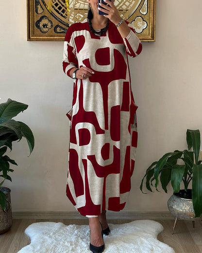 A-Linien Kleid - Einfach - Polyester, Elasthan - Perfekt für Frühling, Herbst und Winter