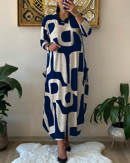 A-Linien Kleid - Einfach - Polyester, Elasthan - Perfekt für Frühling, Herbst und Winter