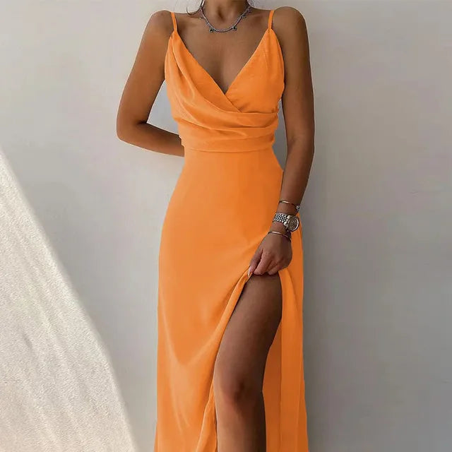 A-Linien-Kleid - einfarbig - Chiffon - perfekt für den Sommer