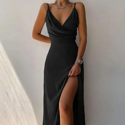 A-Linien-Kleid - einfarbig - Chiffon - perfekt für den Sommer